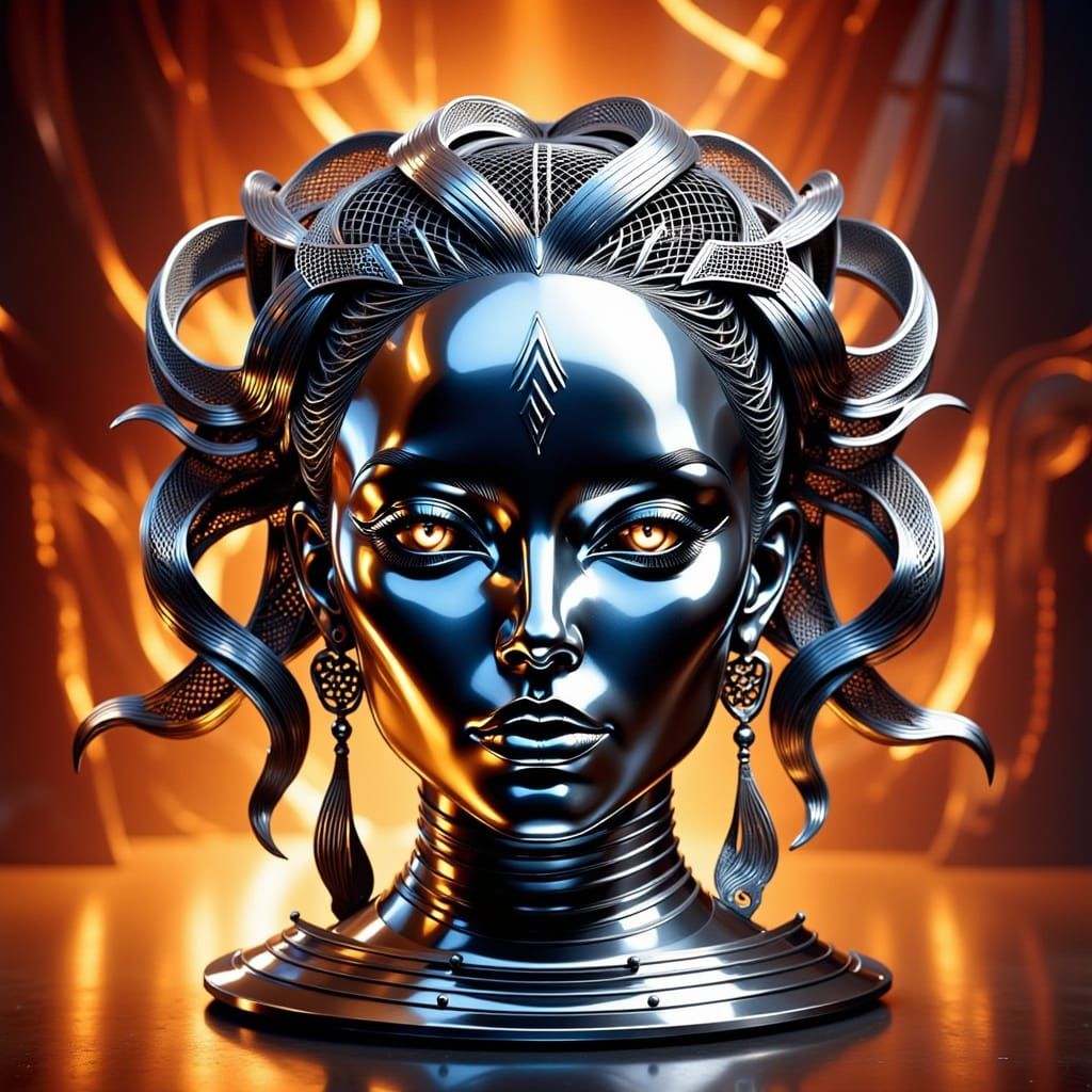 Stainless Steel Sculpture in Vibrant Colors