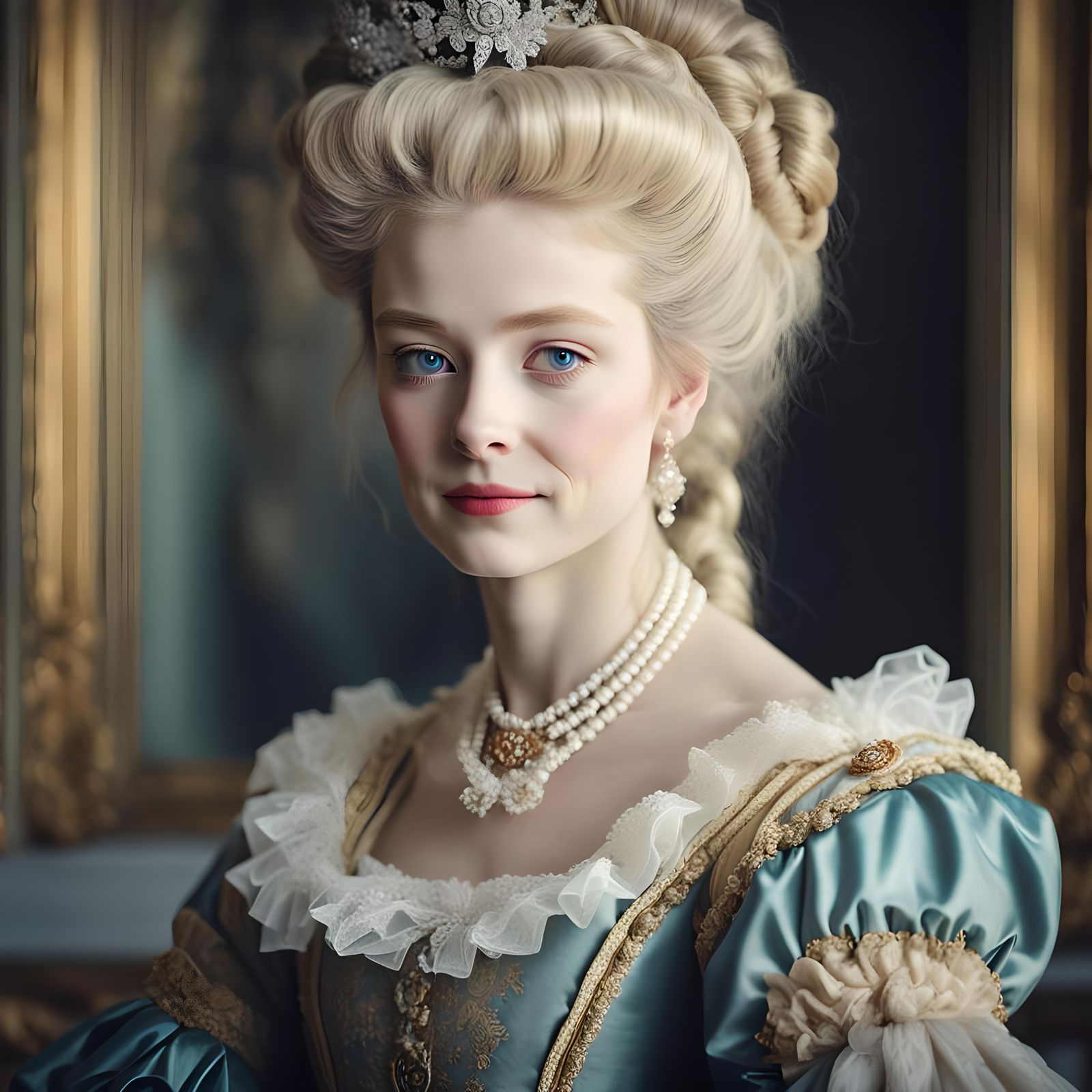Marie Antoinette Inspired Portrait in Natural Lighting