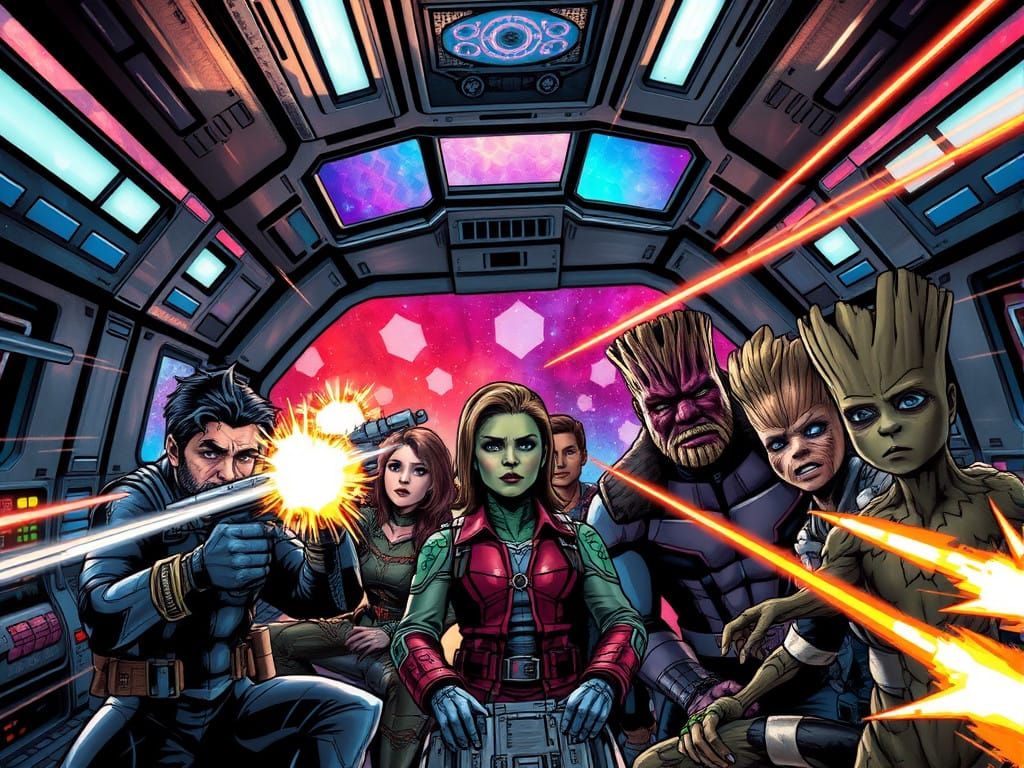 Guardians of the Galaxy in High-Stakes Battle Inside Their S...