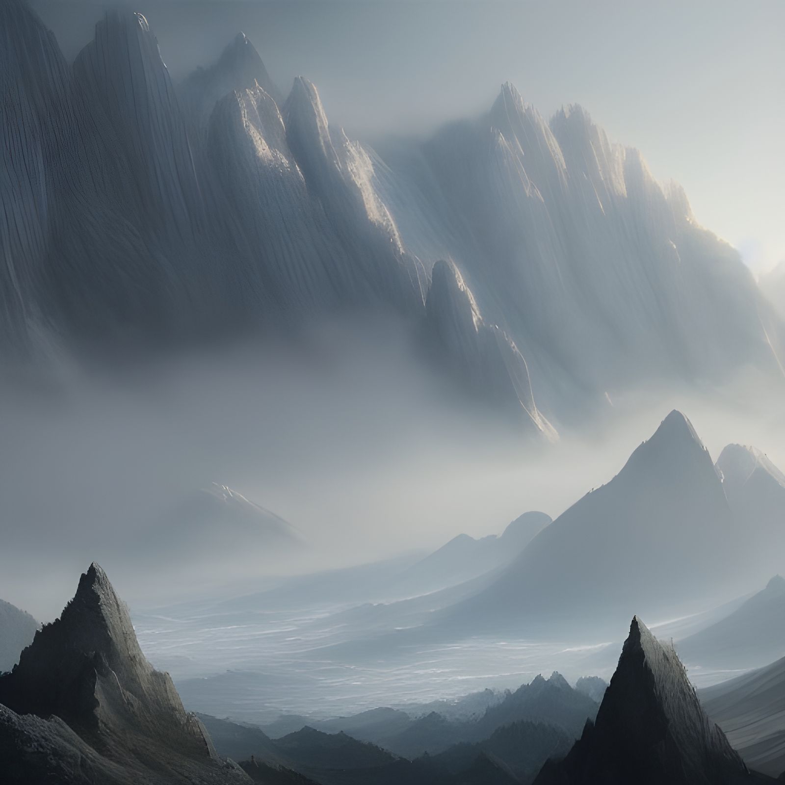Mountains Mist Illusion