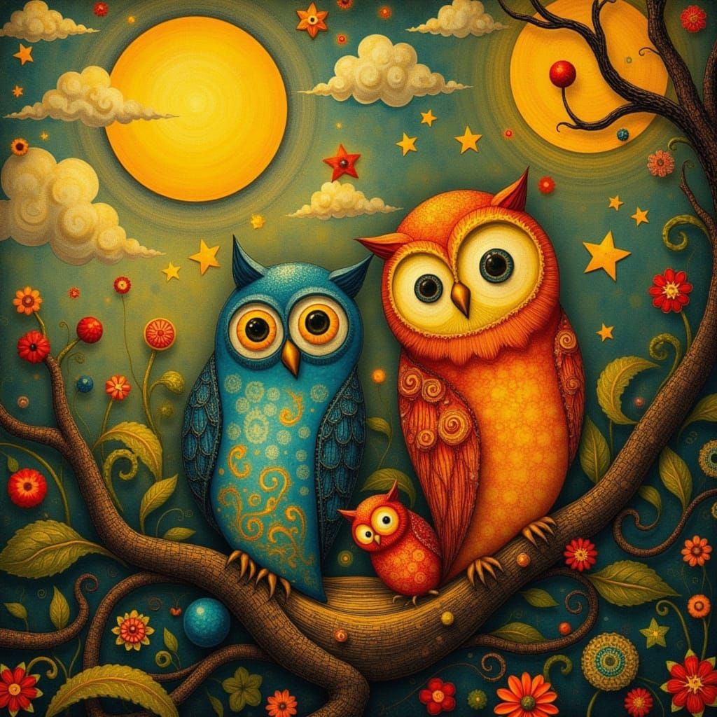 Surreal Whimsical Landscape in Pop Art Style