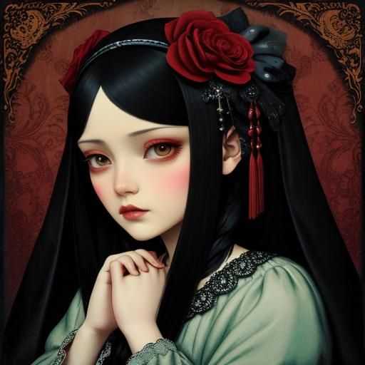 Dreamlike Portrait in Lacombe Style