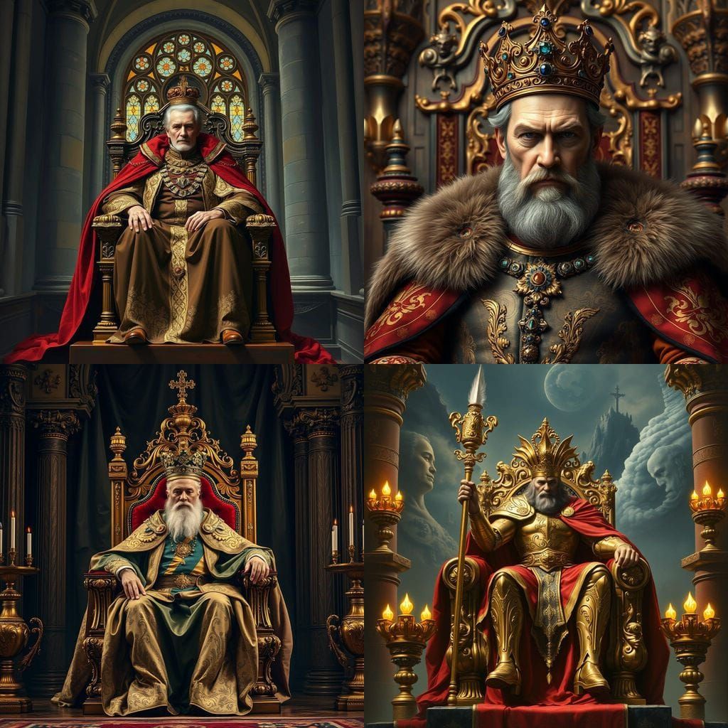 Regal Figure in a Medieval Setting