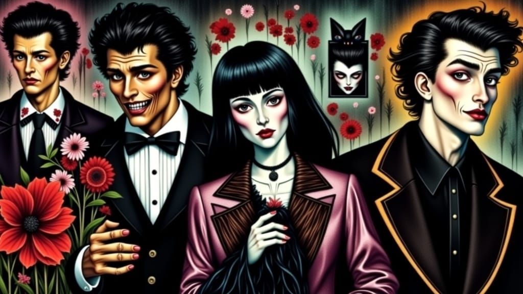 Vampires in Love: A Dark Fantasy Art Piece