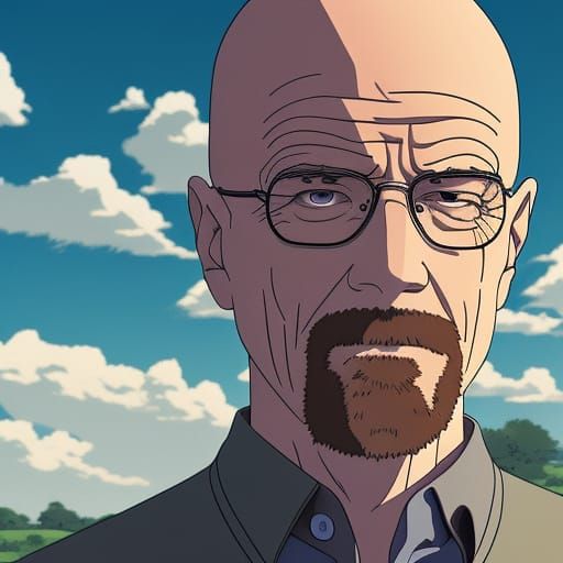 Breaking Bad in Studio Ghibli Anime Style
