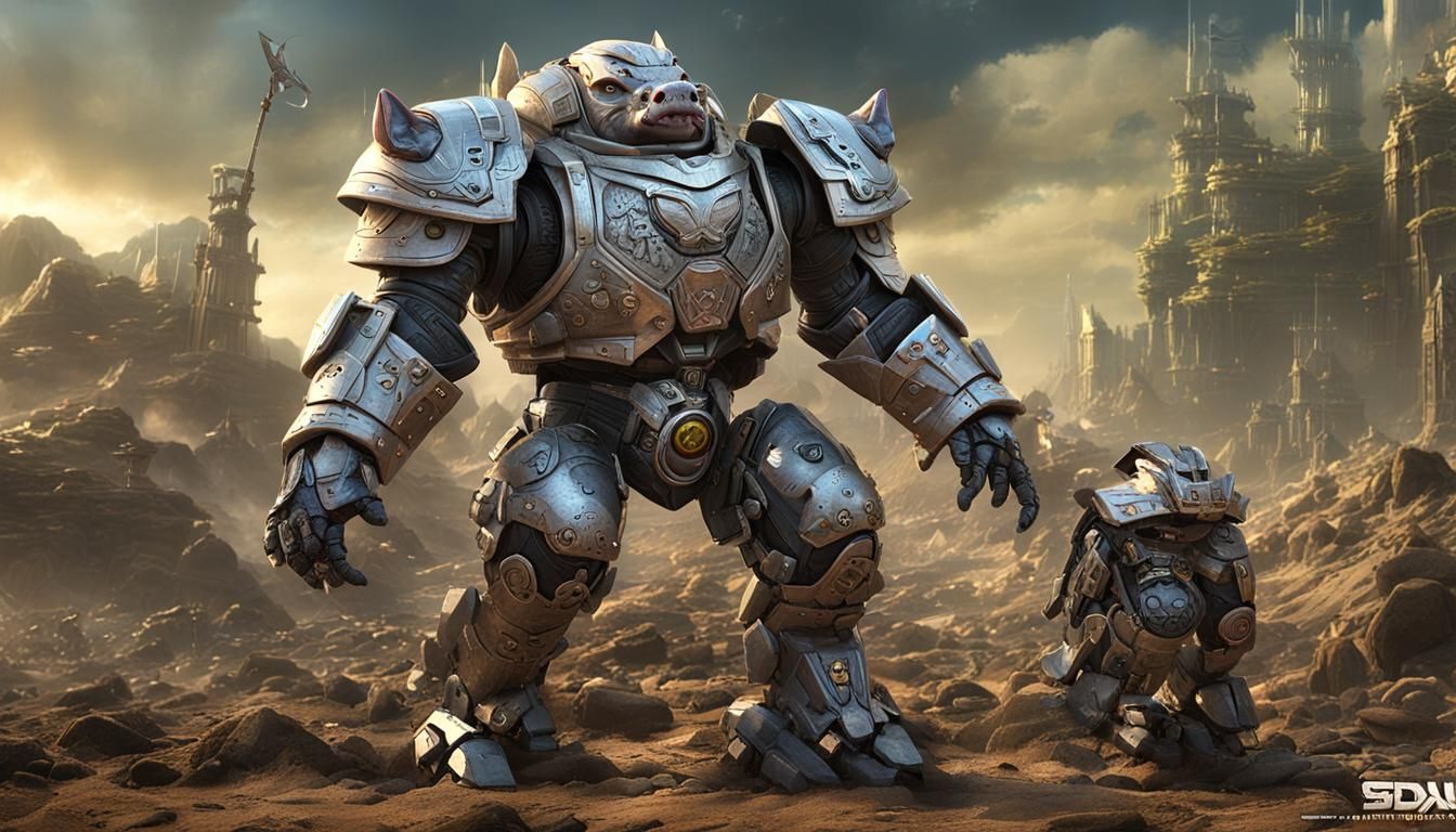 sdxl 1.0
The shot of Concept art of 3d model of hybrid (warr...