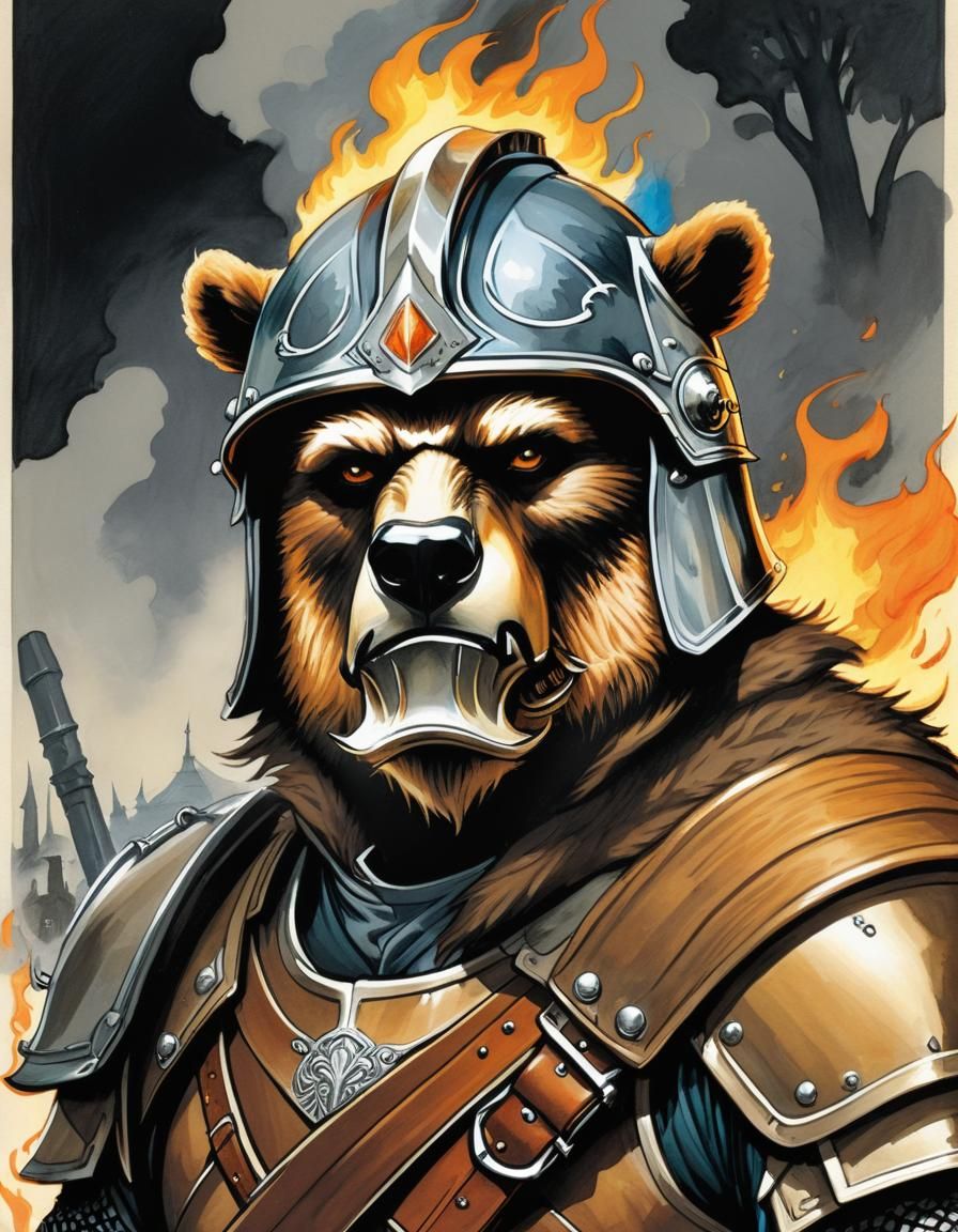 Trolloc Warrior Illustration in Adam Hughes Style