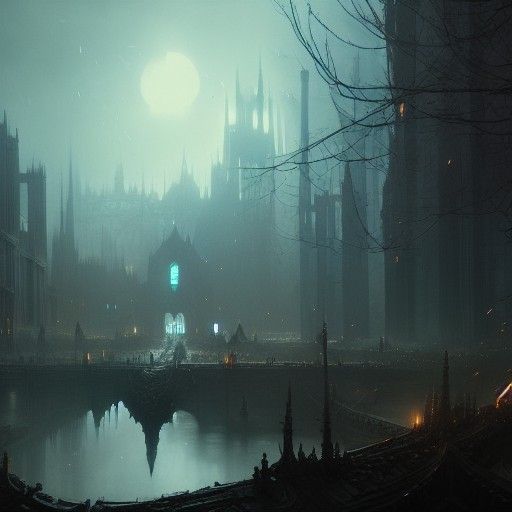 Menacing Figure in Dark Fantasy Style