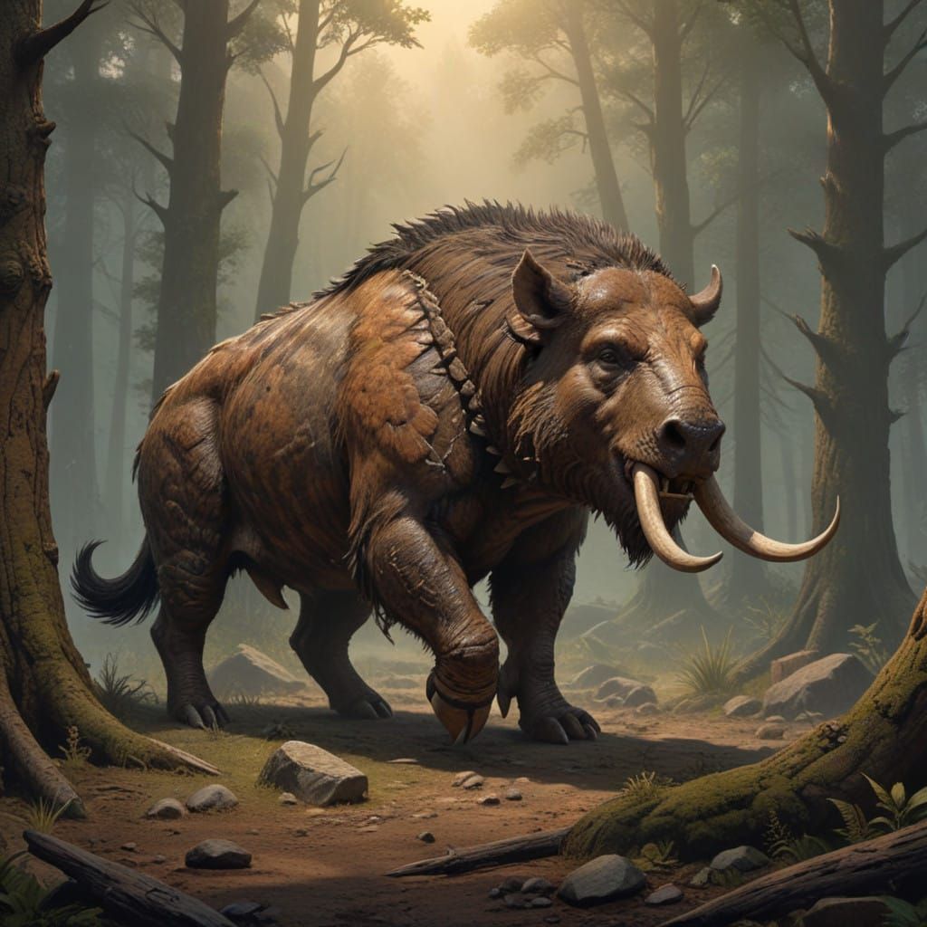 Ancient Dire Boar in Natural Armor