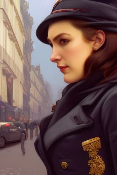 French Spy in Paris: Art Nouveau Portrait