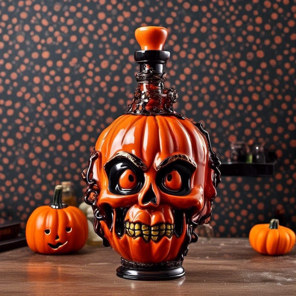 Halloween Pumpkin Decanter: Booze King of the Family