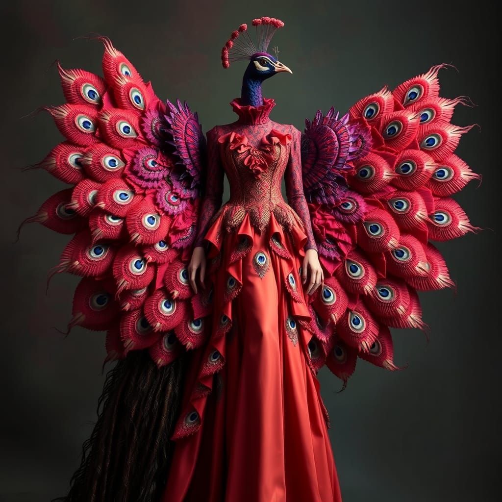 Peacock Dress Inspired by Anne Bachelier