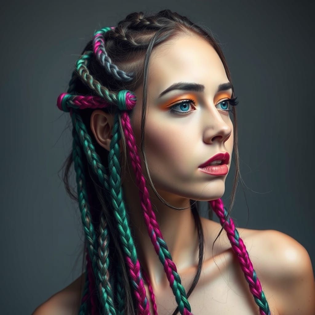 Hair as Living Canvas Inspired by Ash Thorp