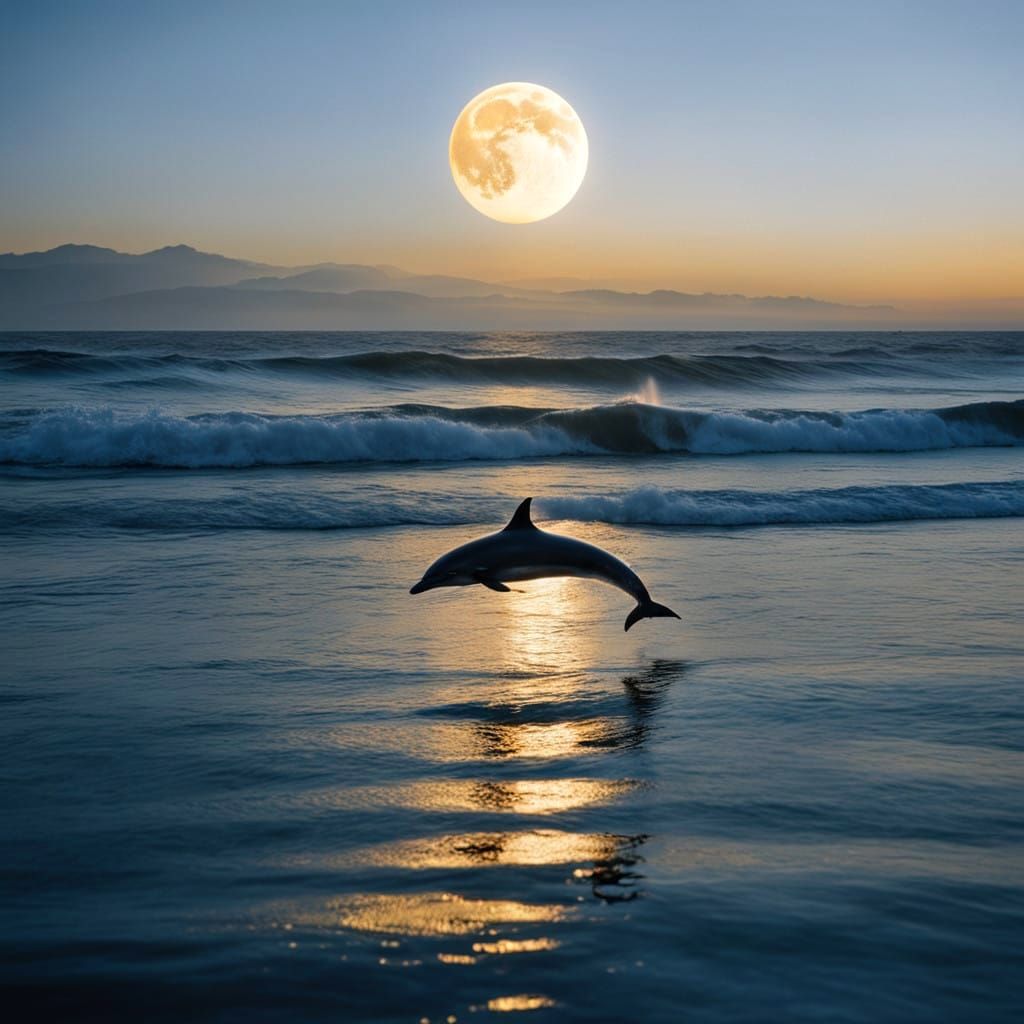 Elegant Spaceship Disc Hovers Above Calm Ocean