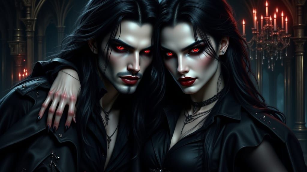 Handsome Vampire Noble in Ornate Manor