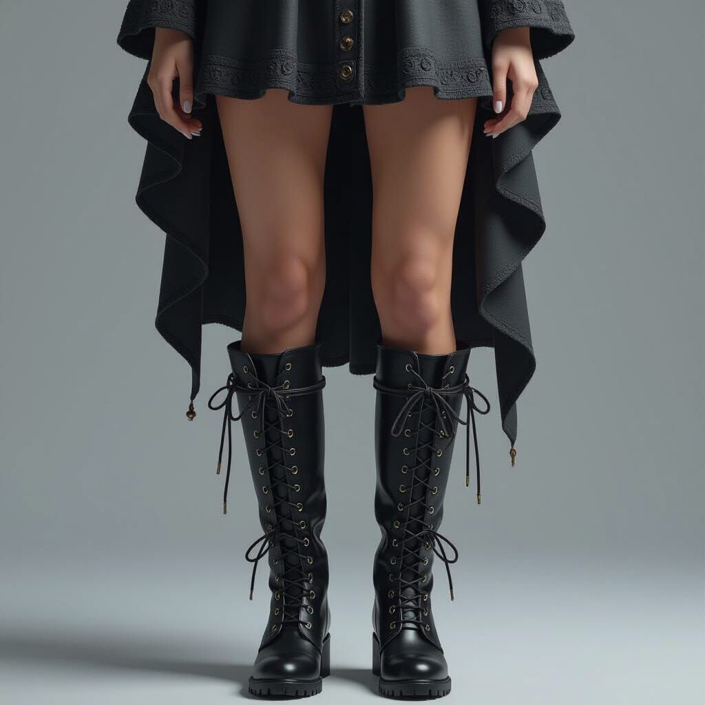 Namio Woman Portrait in Black Boots, Concept Art