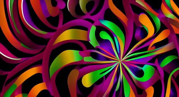 Radiant Abstract Ornament with Vivid Colors