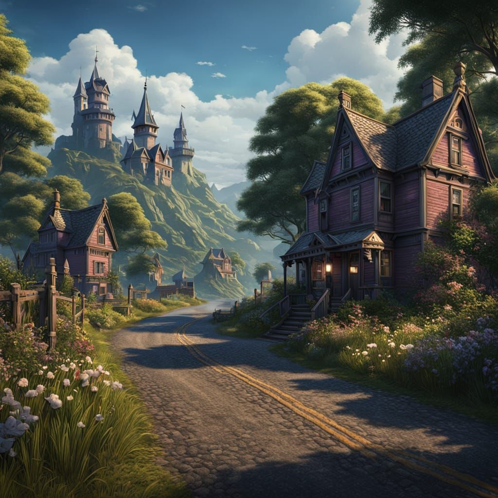 Ethereal Journey to Enchanted Avonlea in Vibrant Fantasy Lan...