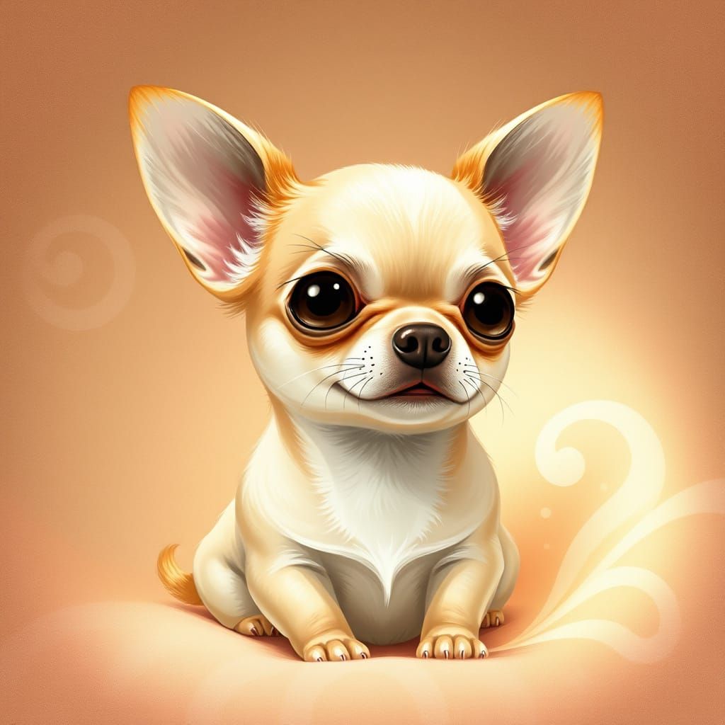 Whimsical Chihuahua in Pastel Wonderland