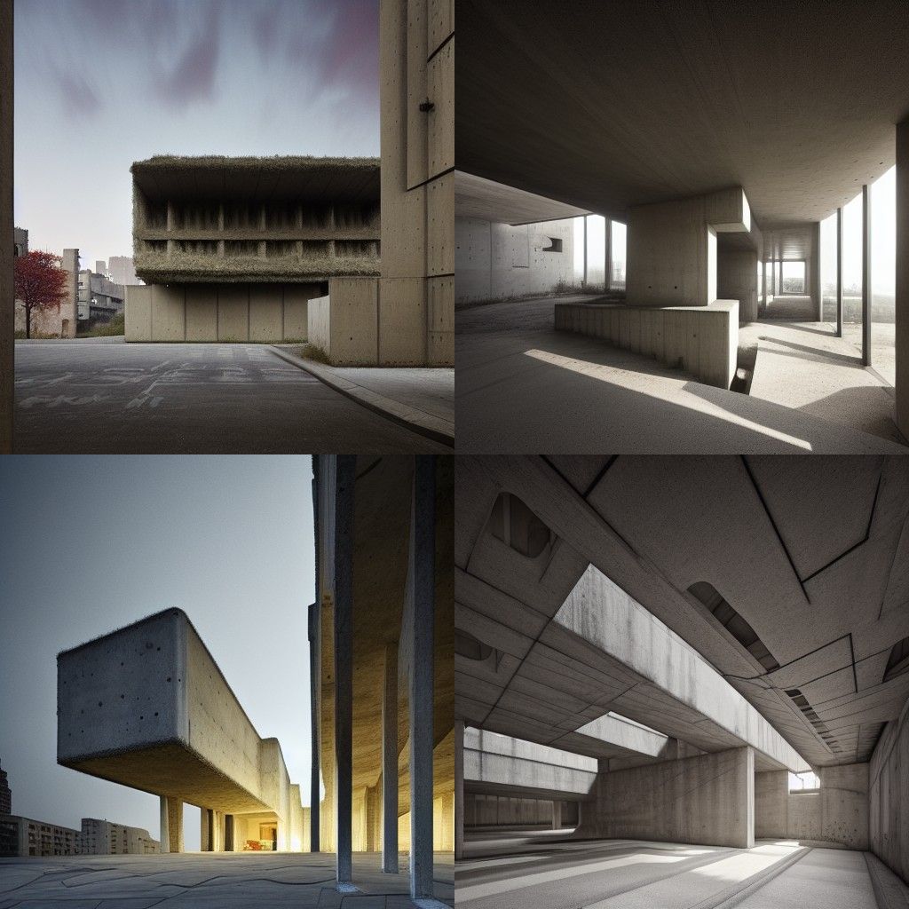 Brutalist house concept.