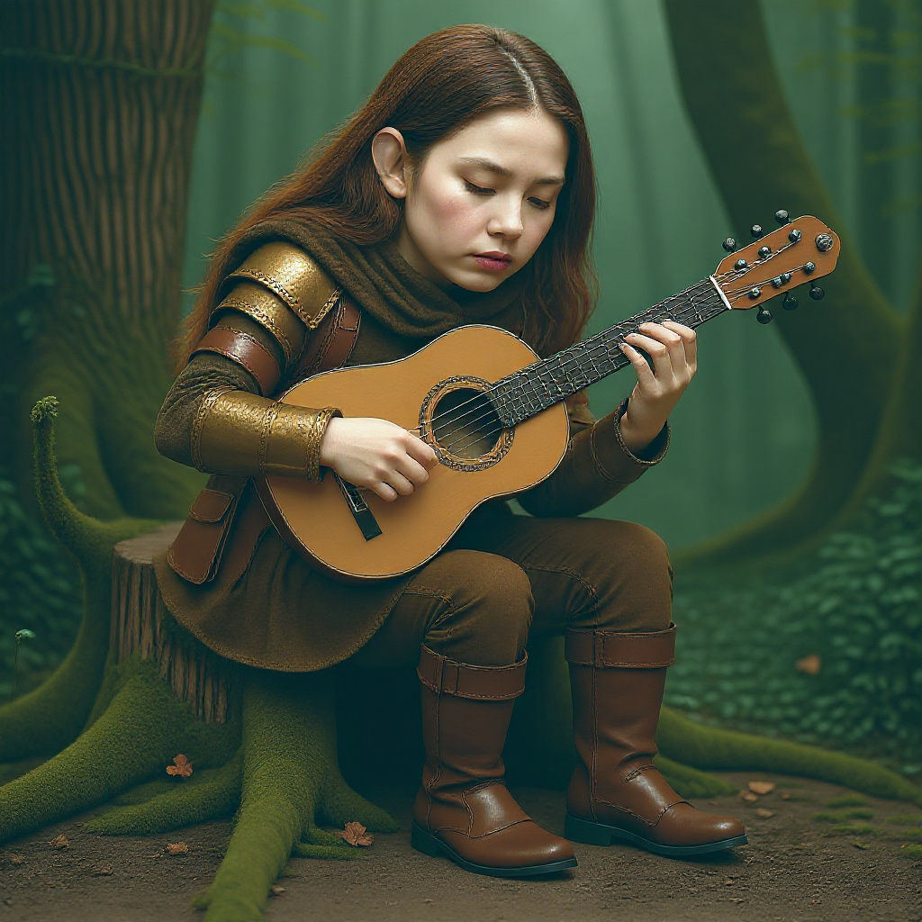 Halfling Messenger Practices Music