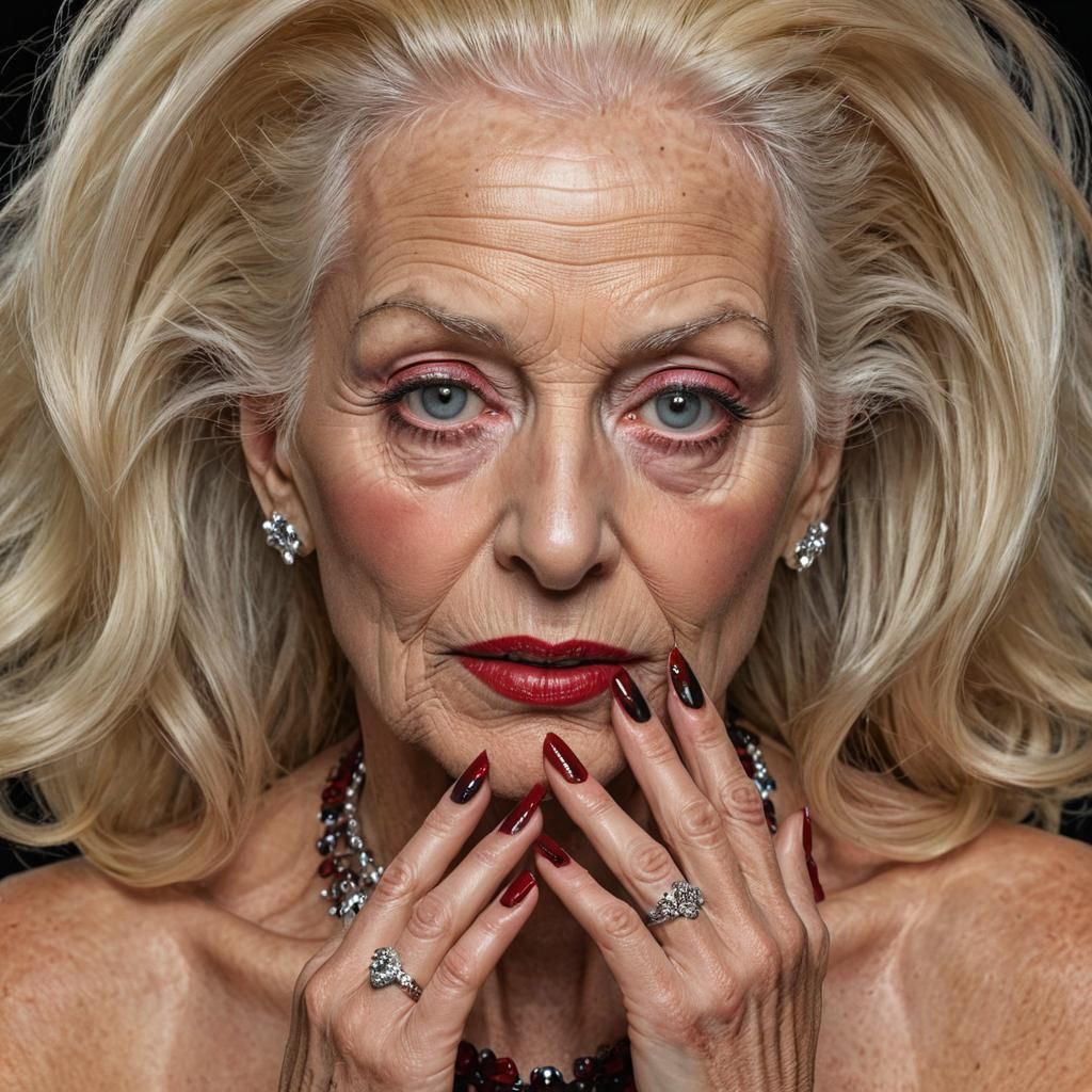 Glamorous Transvestite Portrait in Splash Art Style