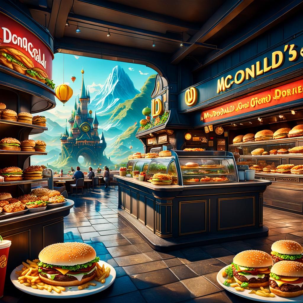 Fantastical McDonald's Food World Concept Art