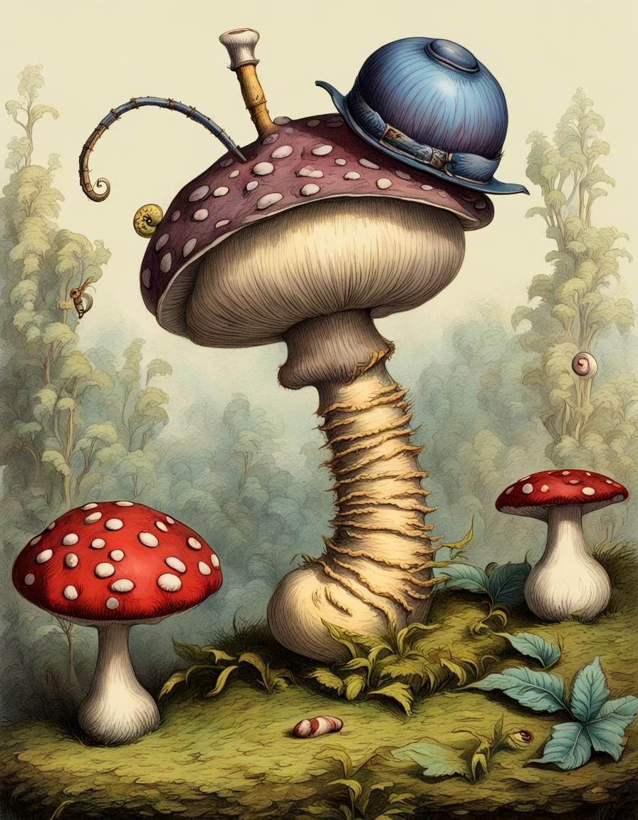 Alice in Wonderland Caterpillar with Hookah