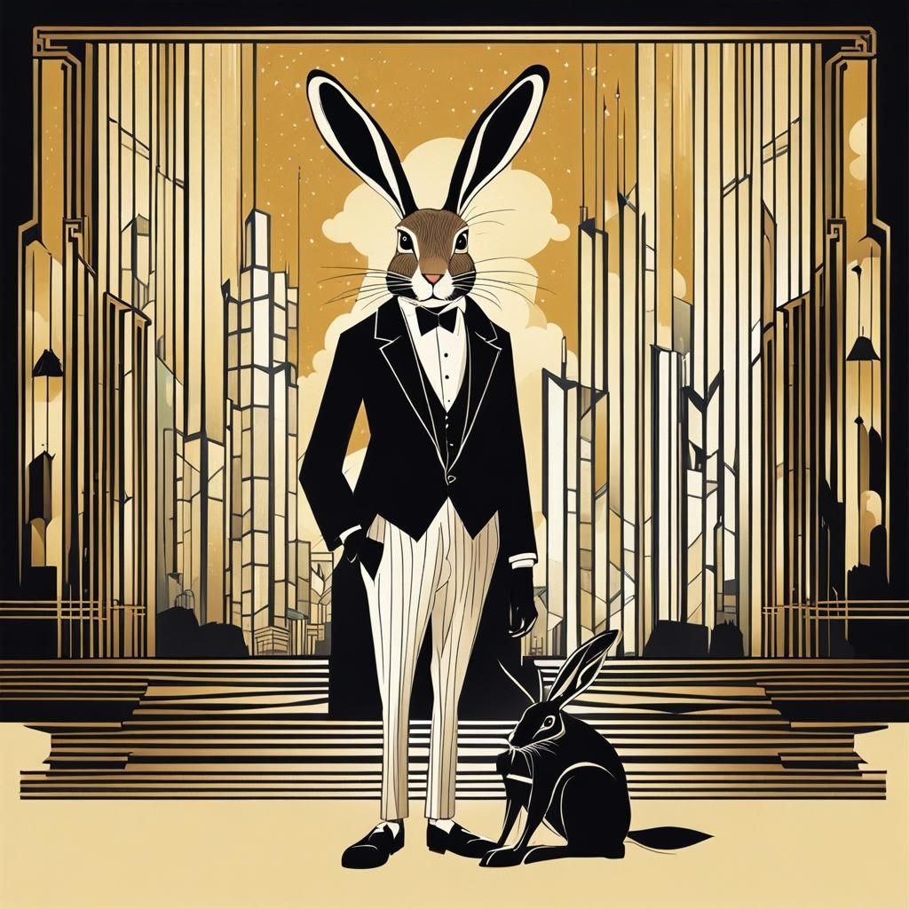 Hare is art deco style