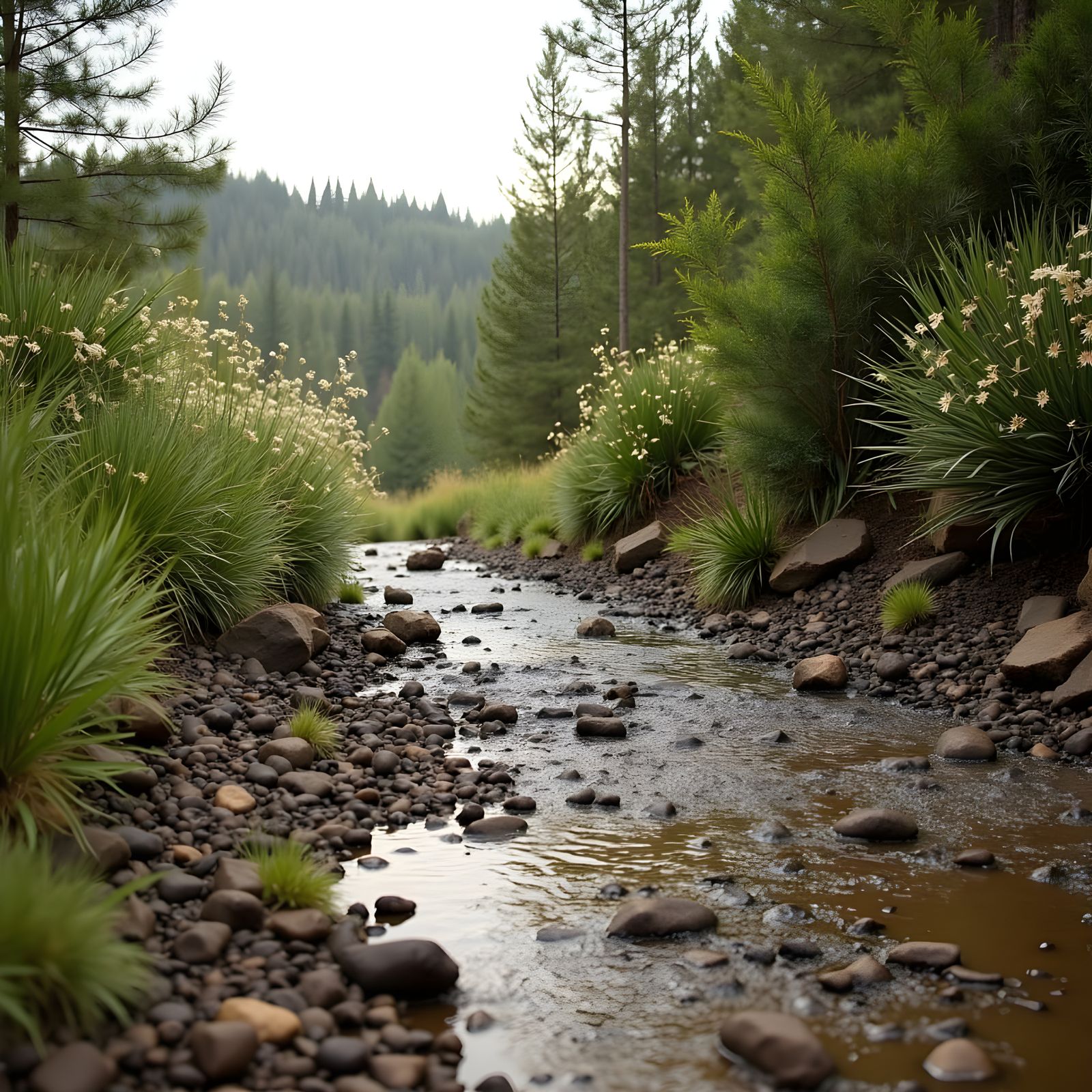 Rocky Path Leans Toward River