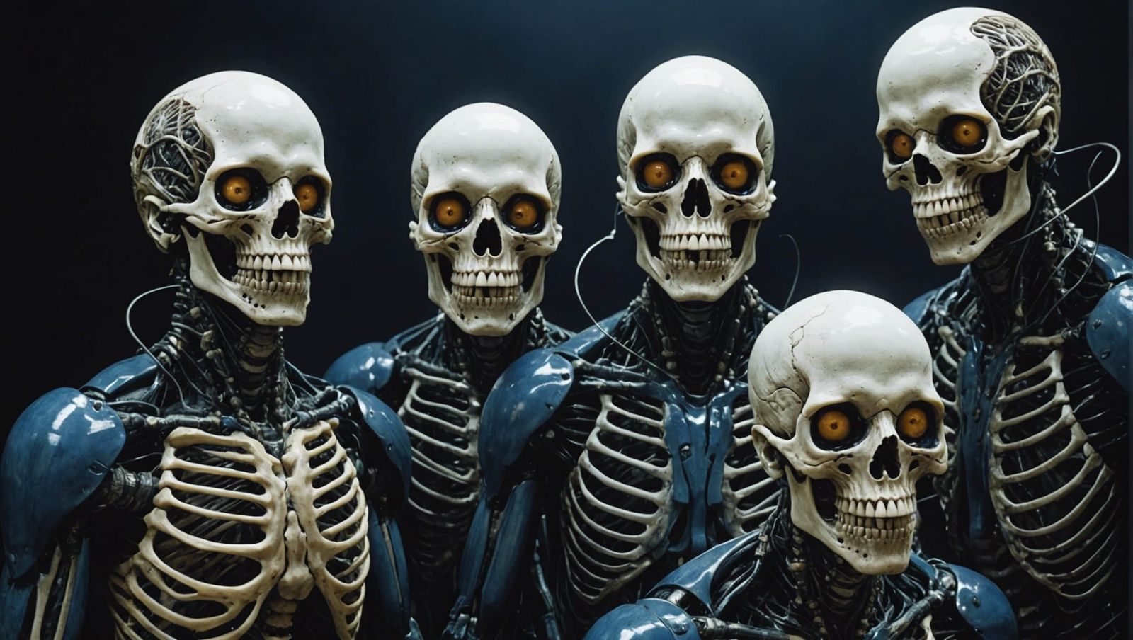 Grotesque Men with Lamprey Teeth in Dark Fantasy Style