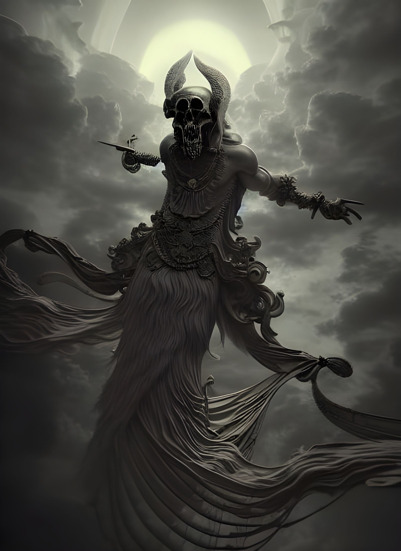 Ominous God of Death in Photorealistic Style