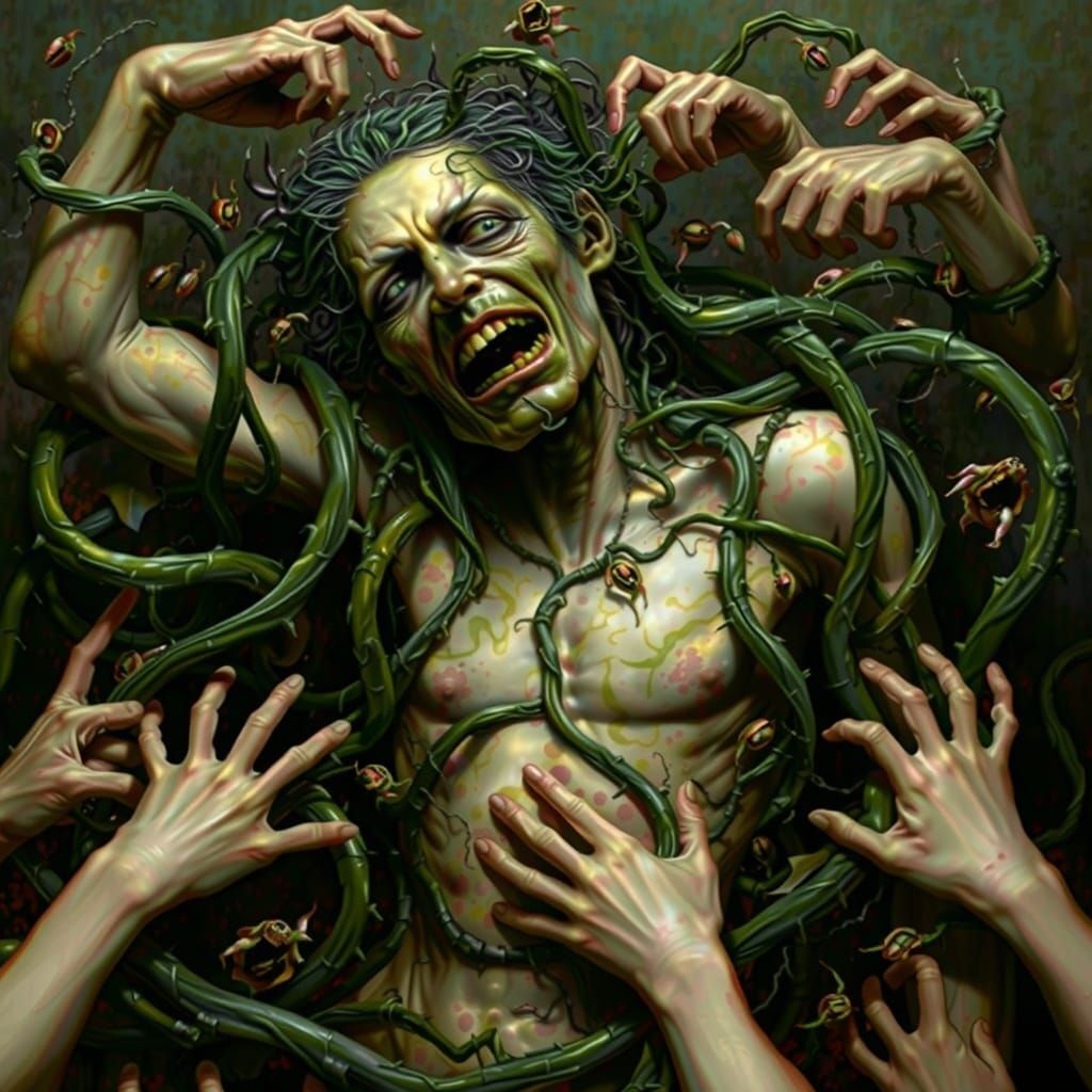 Entwined Figure: A Dark Biomechanical Vision