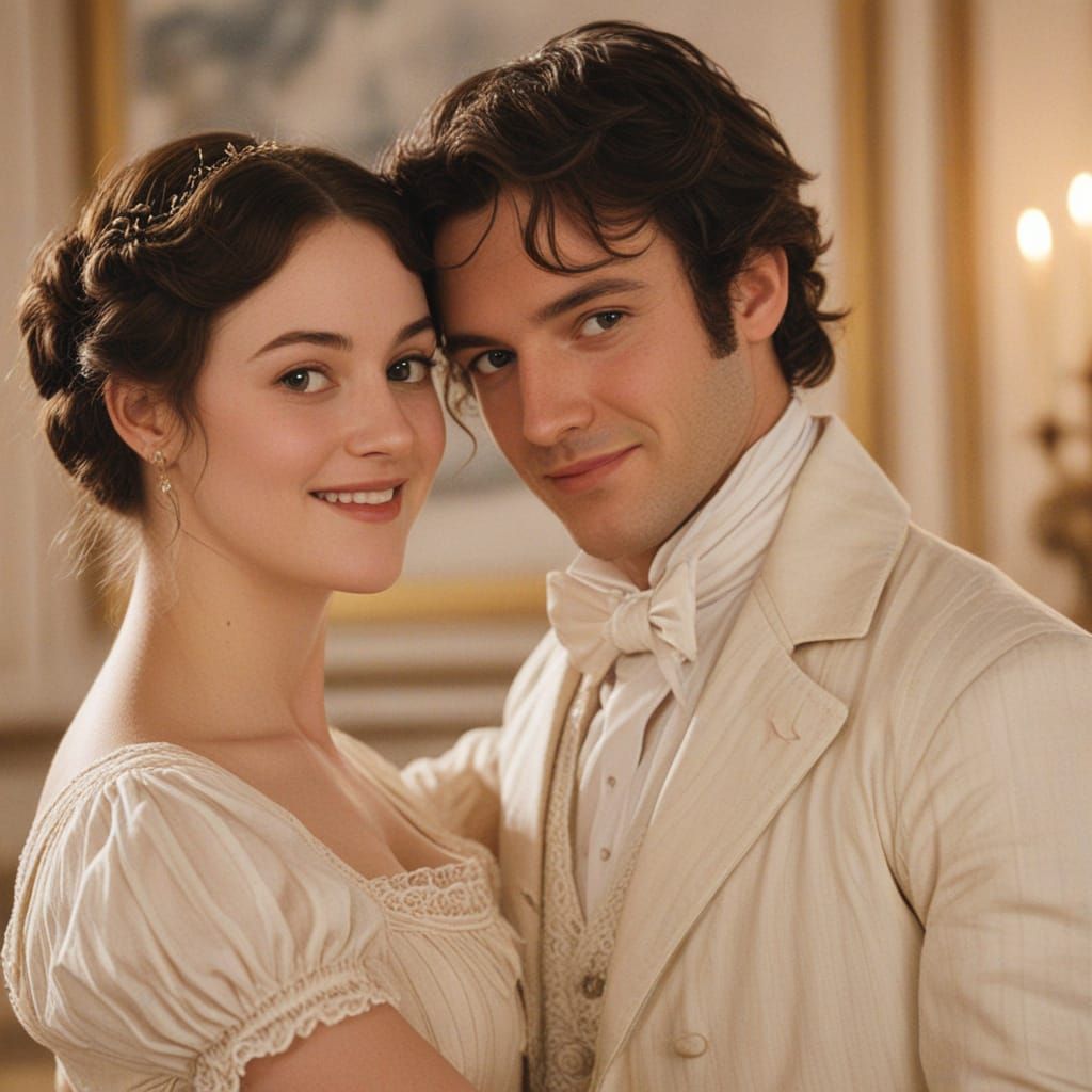 Regency Romance: Darcy and Elizabeth's Tender Moment