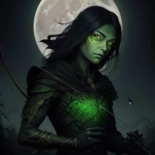 Grung Archer in Dark Fantasy Style