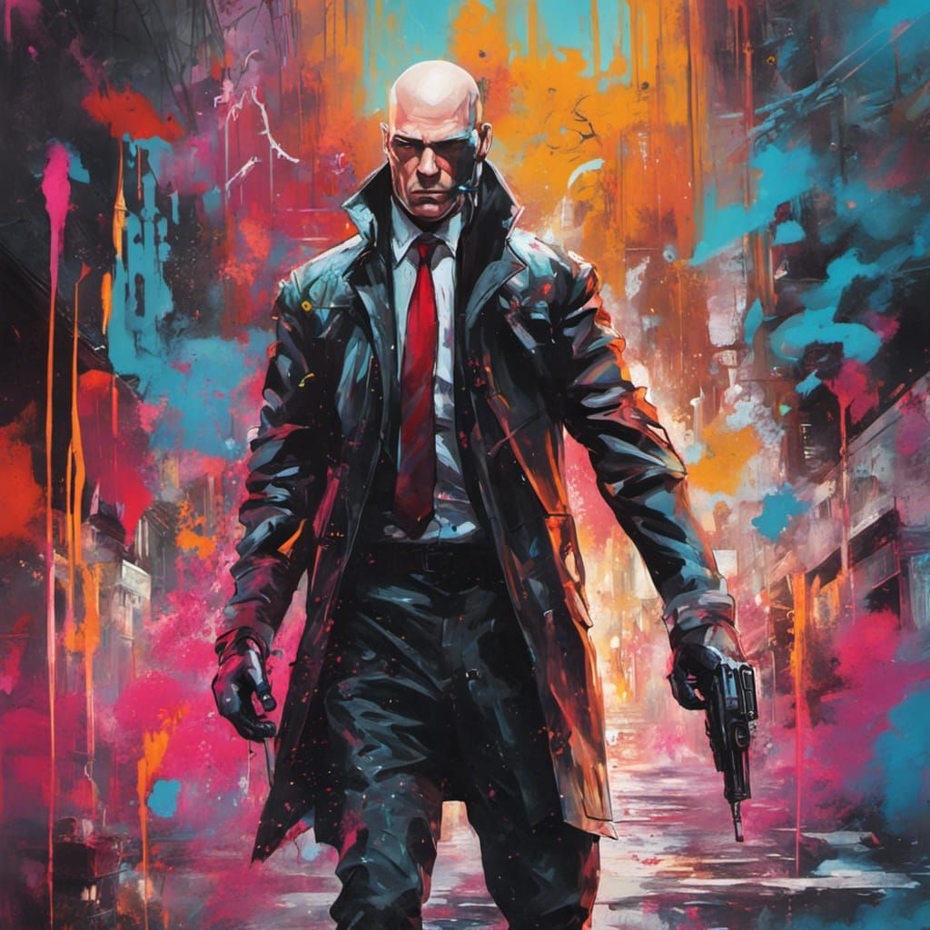 cyberpunk hitman agent 47