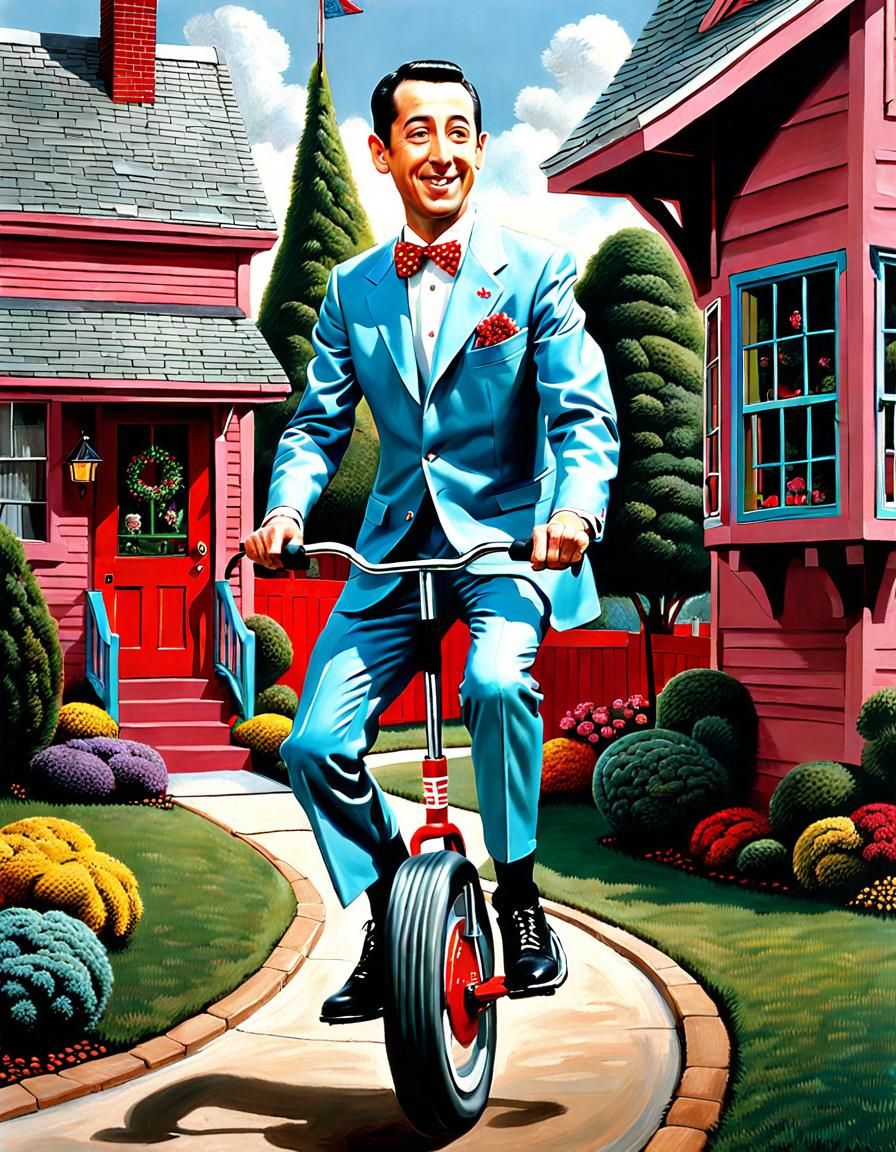 Pee-Wee Herman on a Unicycle