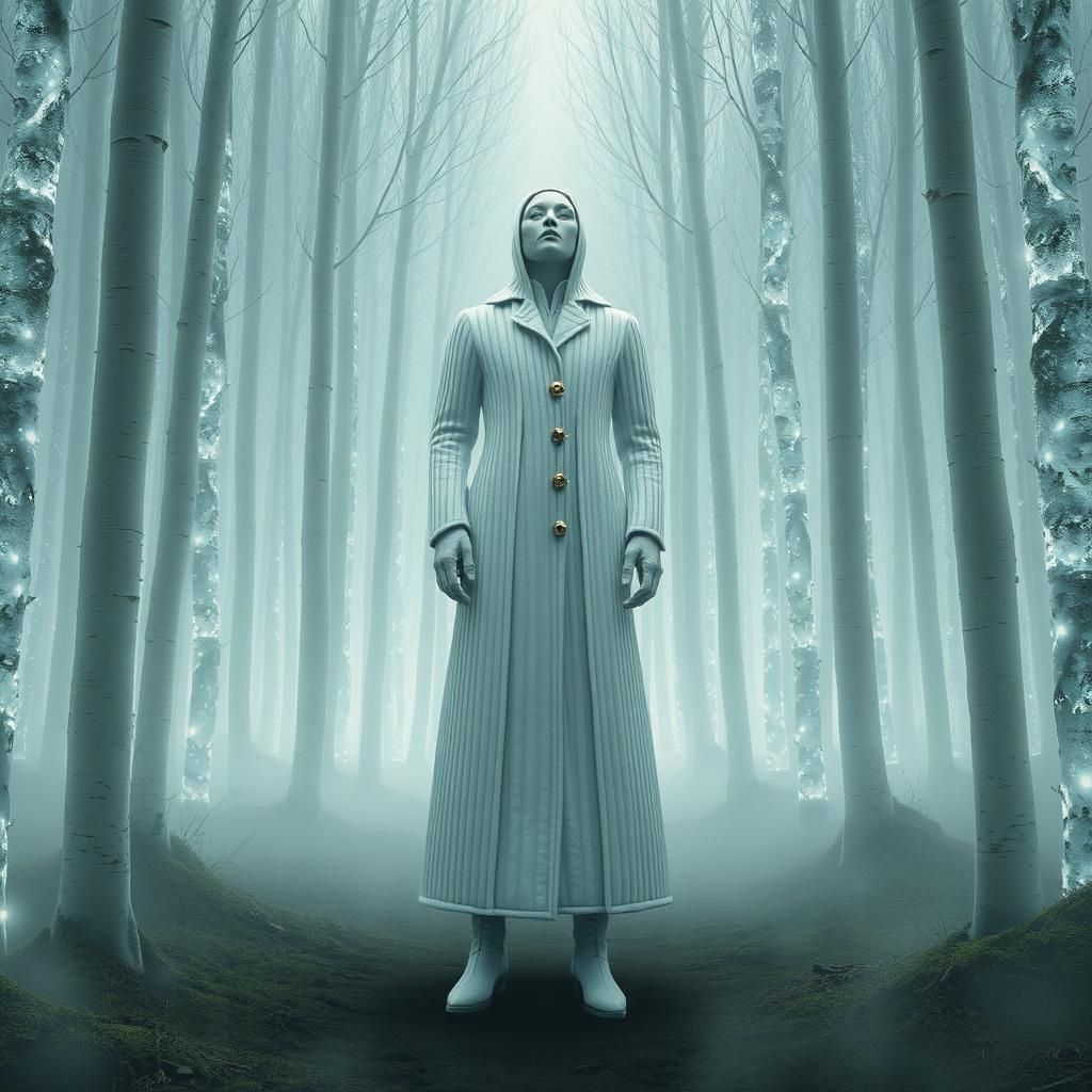 Mystical Forest Guardian in Futuristic Fantasycore Style