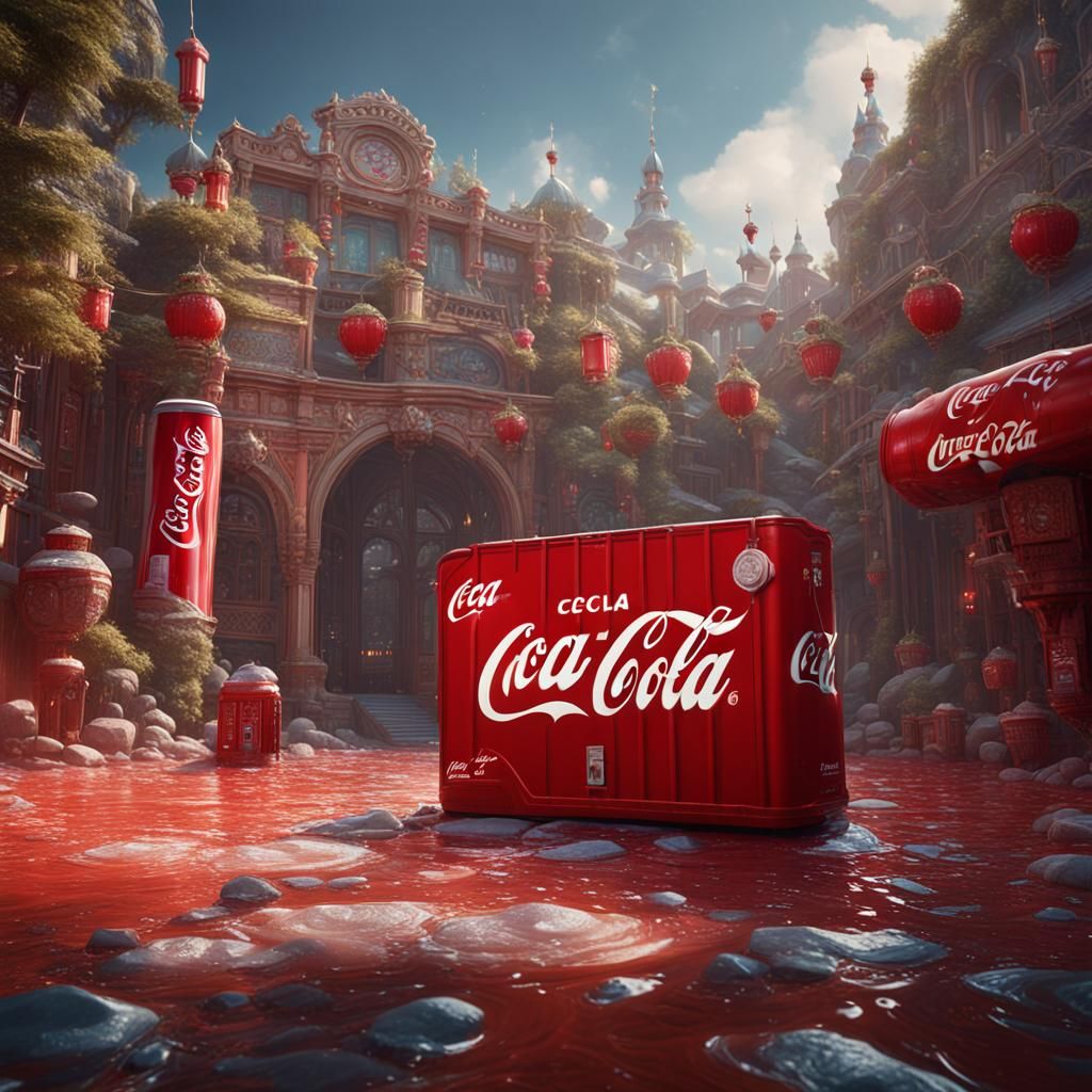 Detailed Coca Cola Fantasy Concept Art