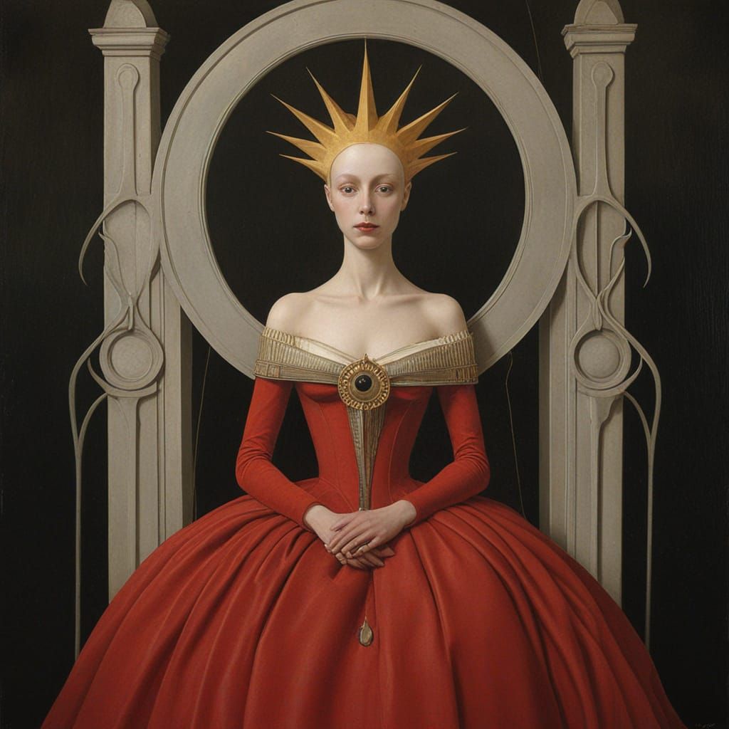 Surrealist Alien Princess in Baroque Style