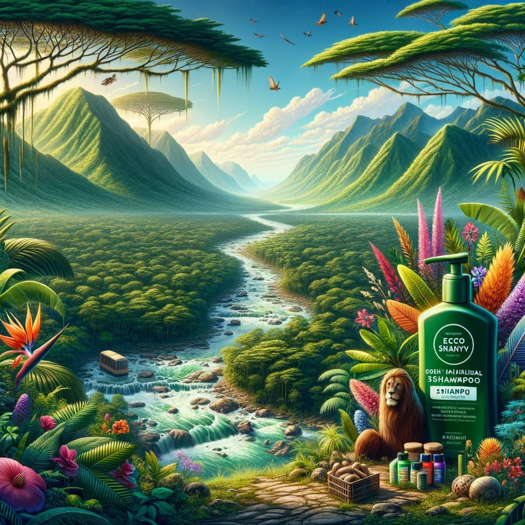 Eco Shampoo Poster: Peruvian Nature & Biodiversity