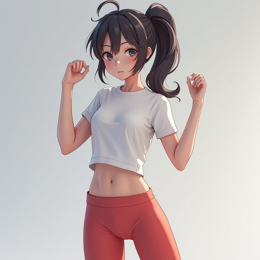 Vibrant Anime Teenager in Action