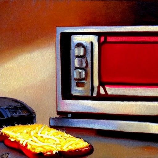 Still Life with Cheese Grater as Oil Painting