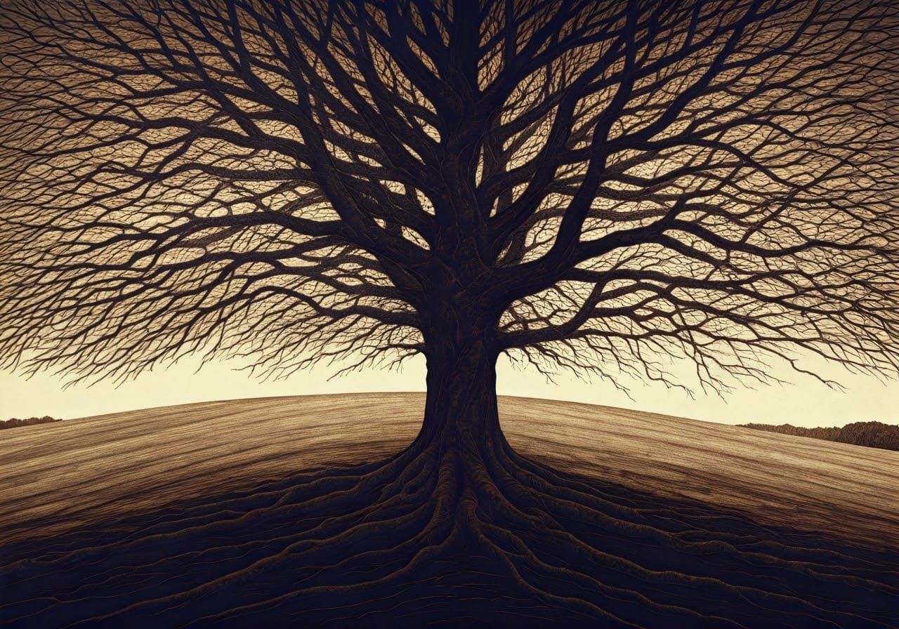 Old Beech Trees Etching and Aquatint Art