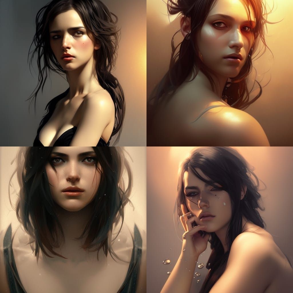 Striking Portrait of Woman with Dynamic Lighting
