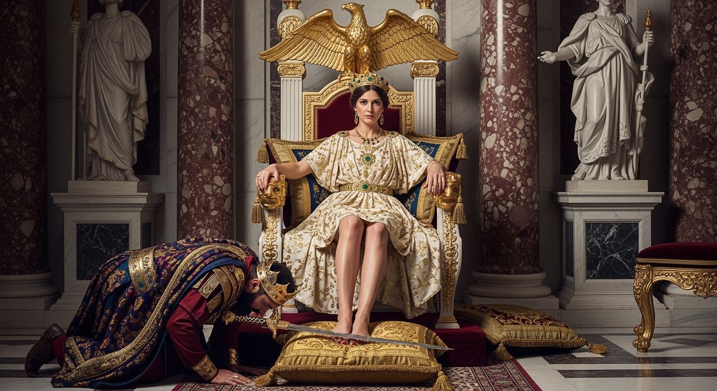 Empress Messalina on Her Throne