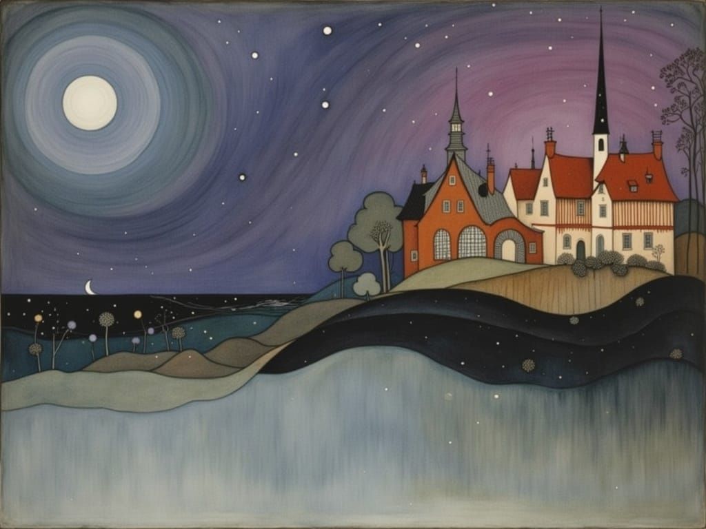 Mystical Dawn Emerges from Celestial Luminosity in Dreamlike...