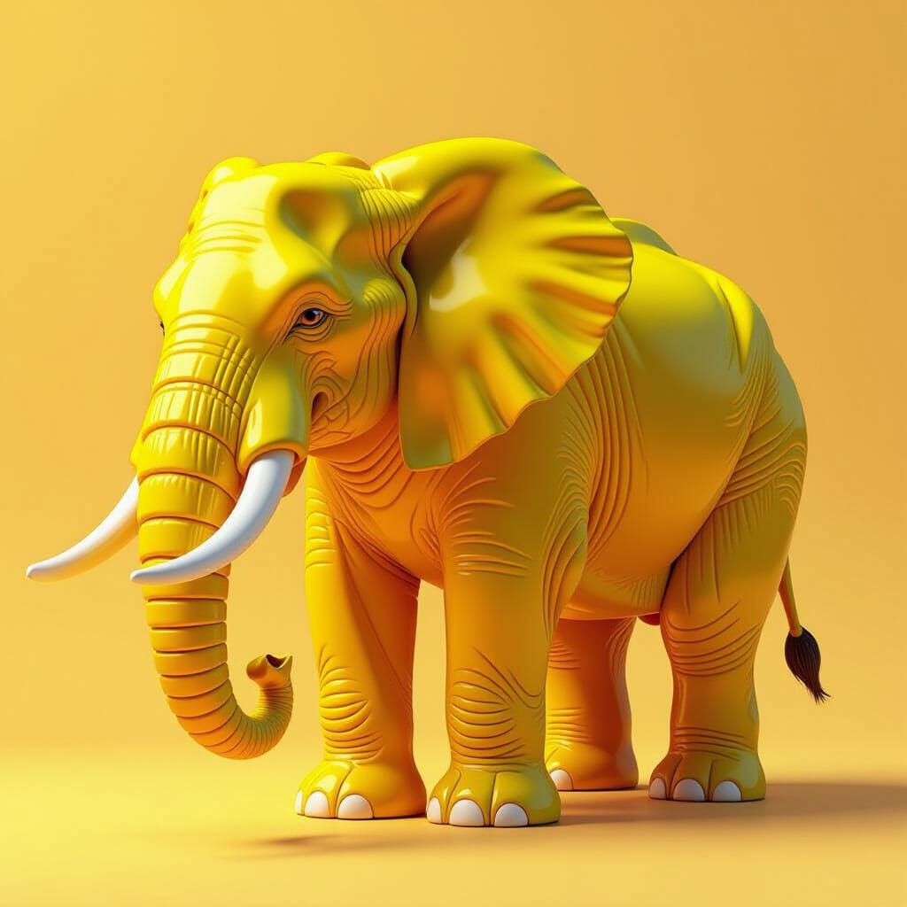 Banana Elephant Sculpture in Whimsical Style