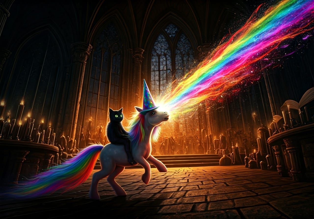 Rainbow Pony's Kaleidoblast in Eerie Horror Scene