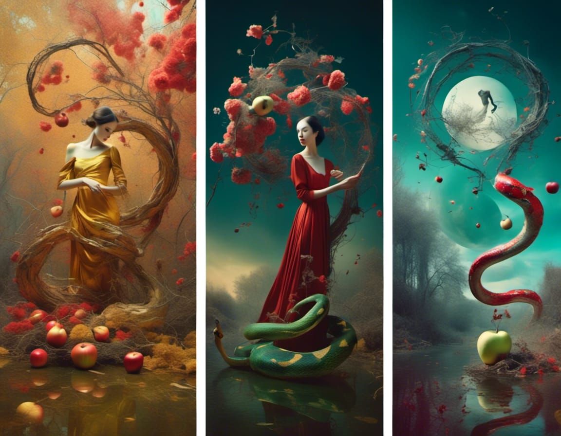 Adam and Eve in Eden: Selective Color Photography